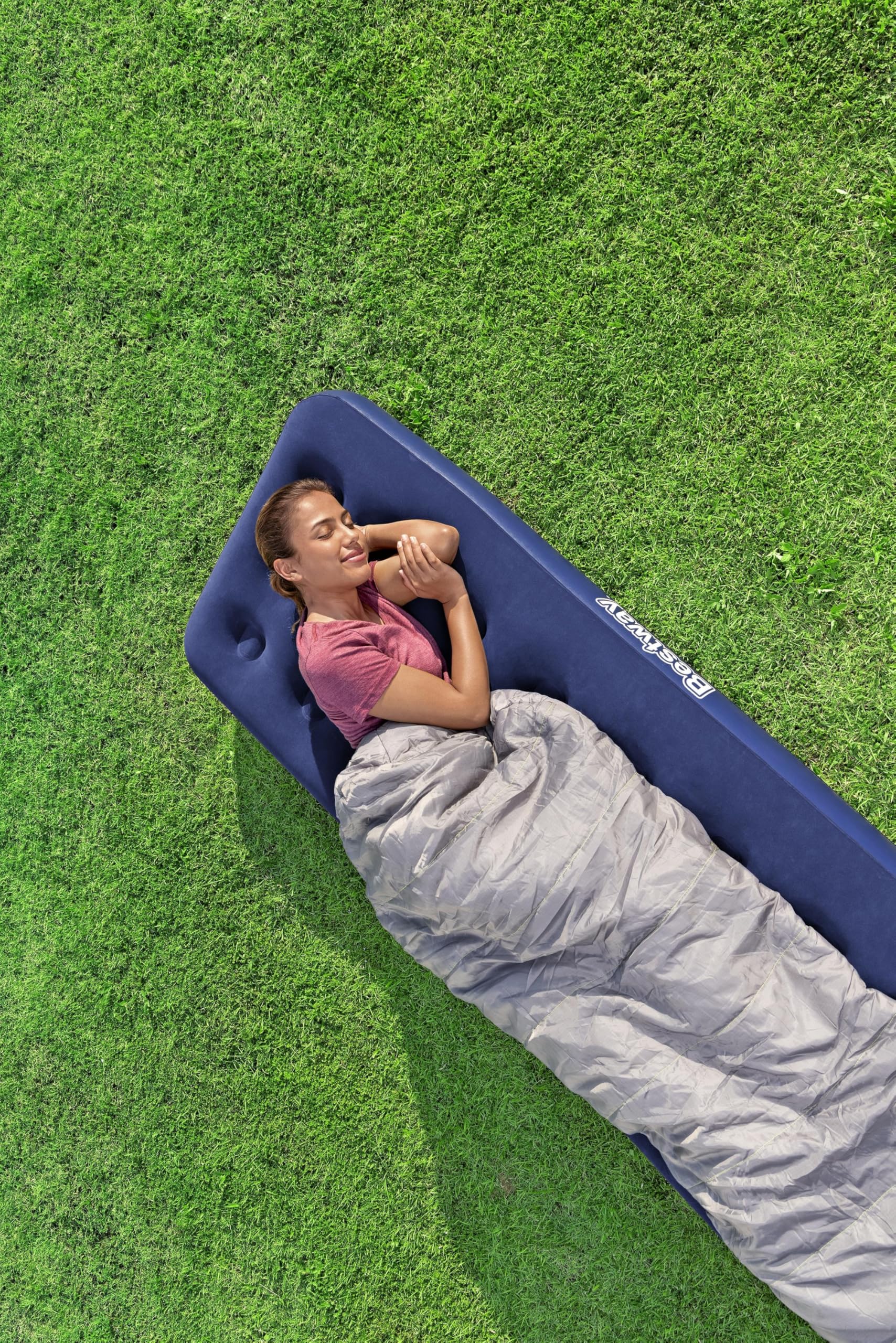 Bestway Single Airbed, Inflatable Air Mattress for One, Blow Up Camping Single Bed